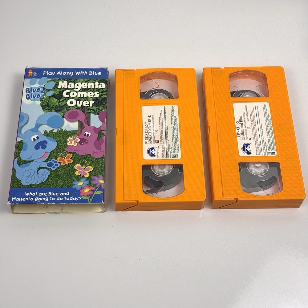 Blue's Clues Magenta Comes Over VHS Tape 2000 Nick Jr Kids & Rhythm & Blue VHS